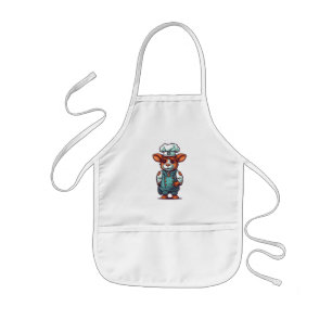 Cool Smiling Chef Cow Cute Farm Animal  Kids Apron
