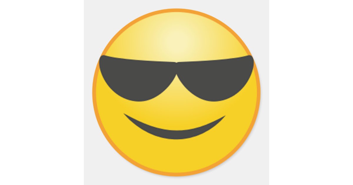  Cool  smiling face with sunglasses funny emoji  classic 