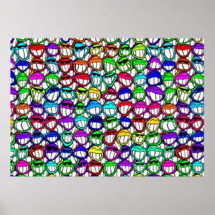 COOL SMILING FACES GROUP POSTER