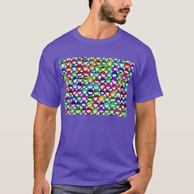 COOL SMILING FACES GROUP T-Shirt (Front)