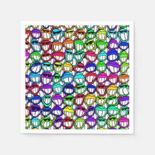 COOL SMILING FACES GROUP + your idea Napkin