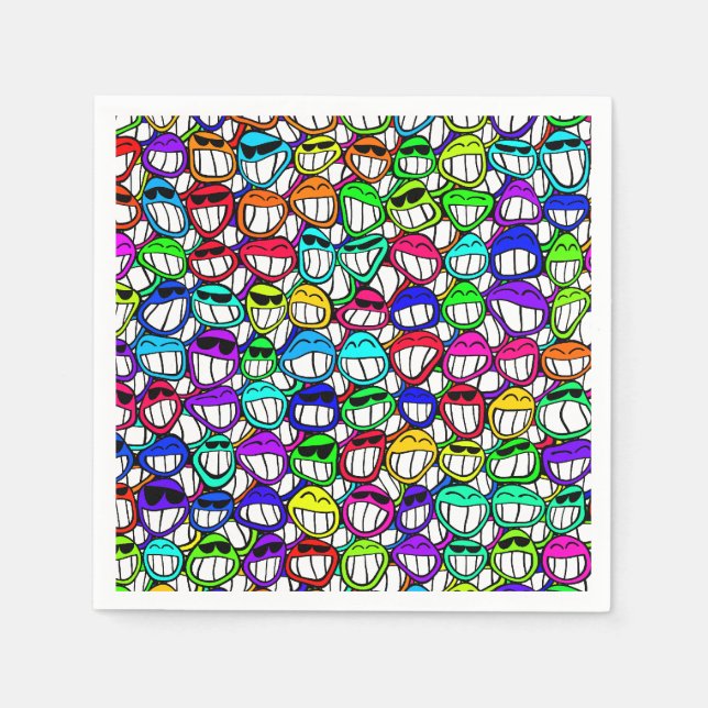 COOL SMILING FACES GROUP + your idea Napkin (Front)