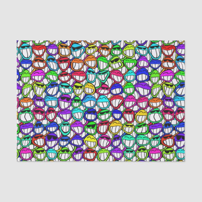 COOL SMILING FACES GROUP + your idea Tissue Paper (Front)