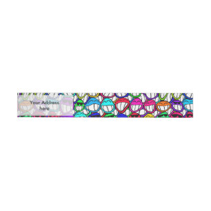 COOL SMILING FACES GROUP + your idea Wraparound Address Label