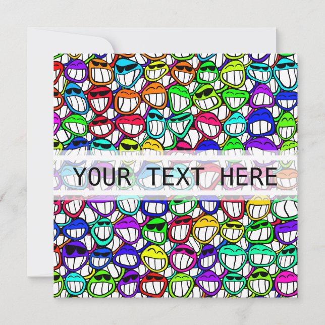 COOL SMILING FACES GROUP + your text (Front)