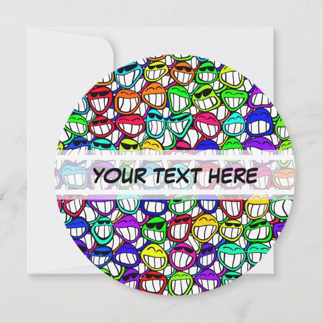 COOL SMILING FACES GROUP + your text (Front)