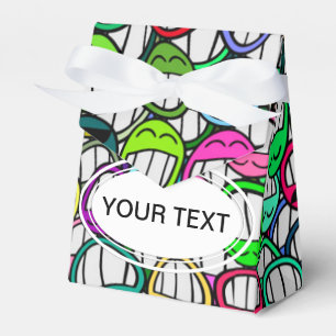 COOL SMILING FACES GROUP + your text Favour Box