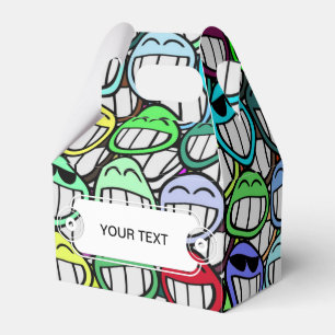 COOL SMILING FACES GROUP + your text Favour Box