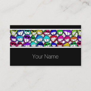 COOL SMILING FACES GROUP + your text & ideas Business Card