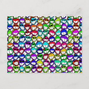Cool Smiling Faces Postcard