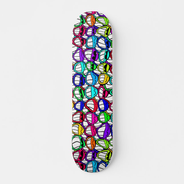 Cool Smiling Faces Skateboard (Front)