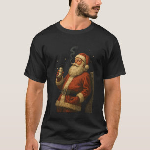 Cool Smoking Santa Claus Cigarette 90's Aesthetic T-Shirt