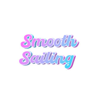 cool “Smooth Sailing” Text Design by qotsa T-Shirt