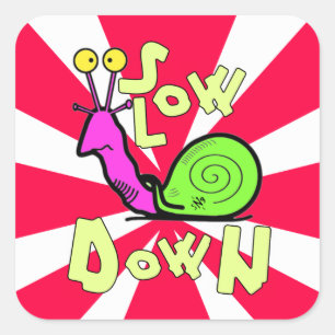 Cool snail sketch v3 square sticker