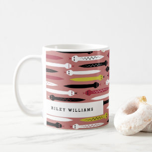 Cool Snake Pattern - Add Your Name Coffee Mug