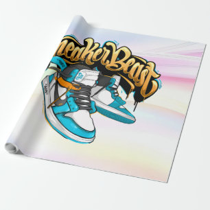 cool sneaker wrapping paper