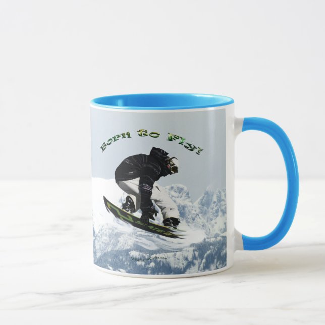 Cool Snow Boarder Winter Sports Theme Mug (Right)