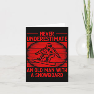 Cool Snowboard Art Men Women Skier Snowboarding Sn Card