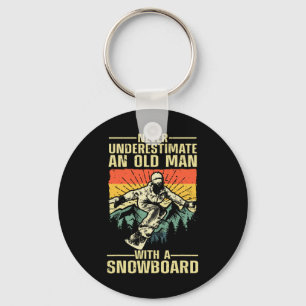 Cool Snowboard Art Men Women Skier Snowboarding Sn Key Ring