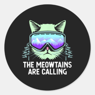 Cool Snowboard For Men Women Kids Ski Lover Mounta Classic Round Sticker