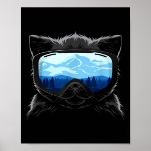 Cool snowboard for men women kids ski lover poster