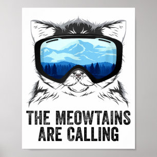 Cool snowboard for men women kids ski lover poster