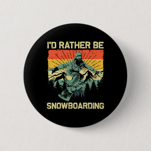 Cool Snowboard For Men Women Snowboarding Skiing S 6 Cm Round Badge