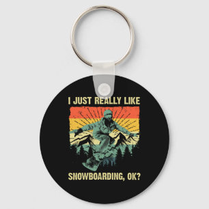 Cool Snowboard For Men Women Snowboarding Skiing S Key Ring