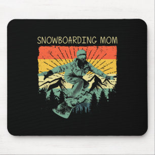 Cool Snowboard For Mum Mother Snowboarding Skiing Mouse Pad