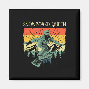 Cool Snowboard For Women Mum Snowboarding Skiing S Magnet