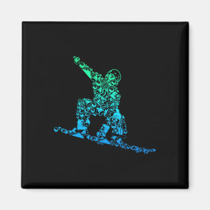 Cool Snowboarder Apparel And Gift Ideas Men's Snow Magnet