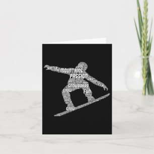 Cool Snowboarder Apparel And Gift Ideas Men's Uni  Card