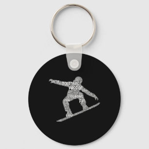 Cool Snowboarder Apparel And Gift Ideas Men's Uni  Key Ring