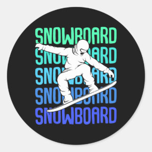 Cool Snowboarder Apparel And Gift Ideas Snowboardi Classic Round Sticker