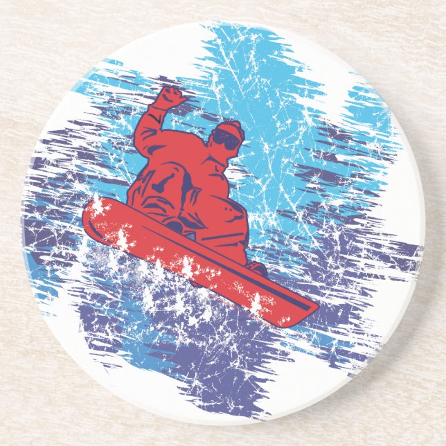 Cool Snowboarder Coaster (Front)