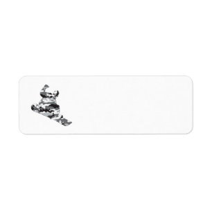 Cool Snowboarder in a Camouflage Grey Pattern Return Address Label