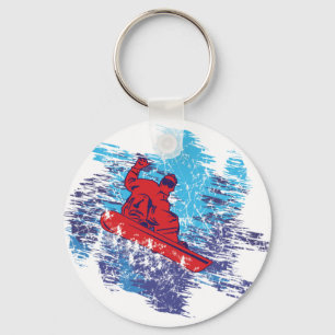 Cool Snowboarder Key Ring