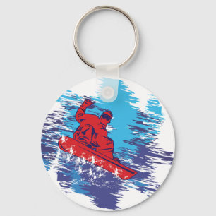 Cool Snowboarder Key Ring