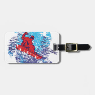 Cool Snowboarder Luggage Tag