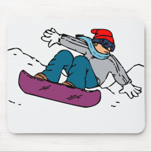 Cool Snowboarder snowboarding gift winter love Mouse Pad