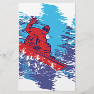 Cool Snowboarder Stationery