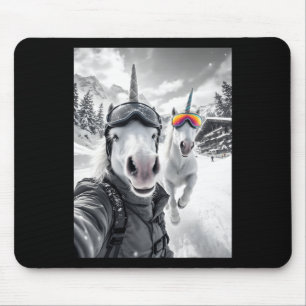 Cool Snowboarder Winter Sport Snowboard Unicorn Se Mouse Pad
