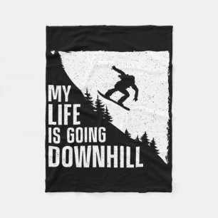 Cool Snowboarding Art For Men Women Snow Board Sno Fleece Blanket