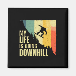 Cool Snowboarding Art For Men Women Snow Board Sno Magnet