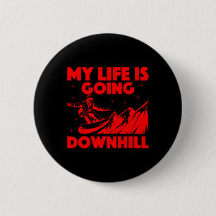 Cool Snowboarding Art For Men Women Snowboard Snow 6 Cm Round Badge