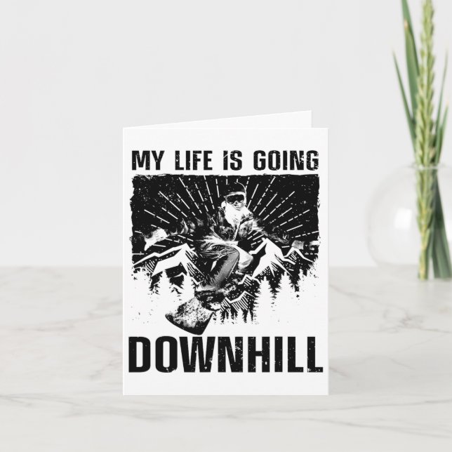 Cool Snowboarding Art For Men Women Snowboard Snow Card (Front)