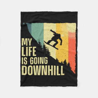 Cool Snowboarding Art For Men Women Snowboard Snow Fleece Blanket