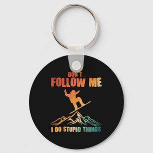 Cool Snowboarding Art For Men Women Snowboard Snow Key Ring