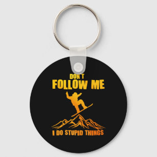 Cool Snowboarding Art For Men Women Snowboard Snow Key Ring