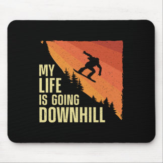 Cool Snowboarding Art For Men Women Snowboard Snow Mouse Pad